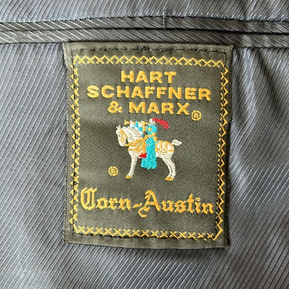 Men’s 2 piece Suit Stripes dark grey charcoal  42L - Picture 3 of 5